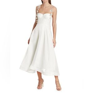 AU1 Zimmermann Wonderland Corset Midi-Dress
